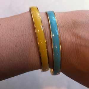 2 JCrew bangles- blue and yellow